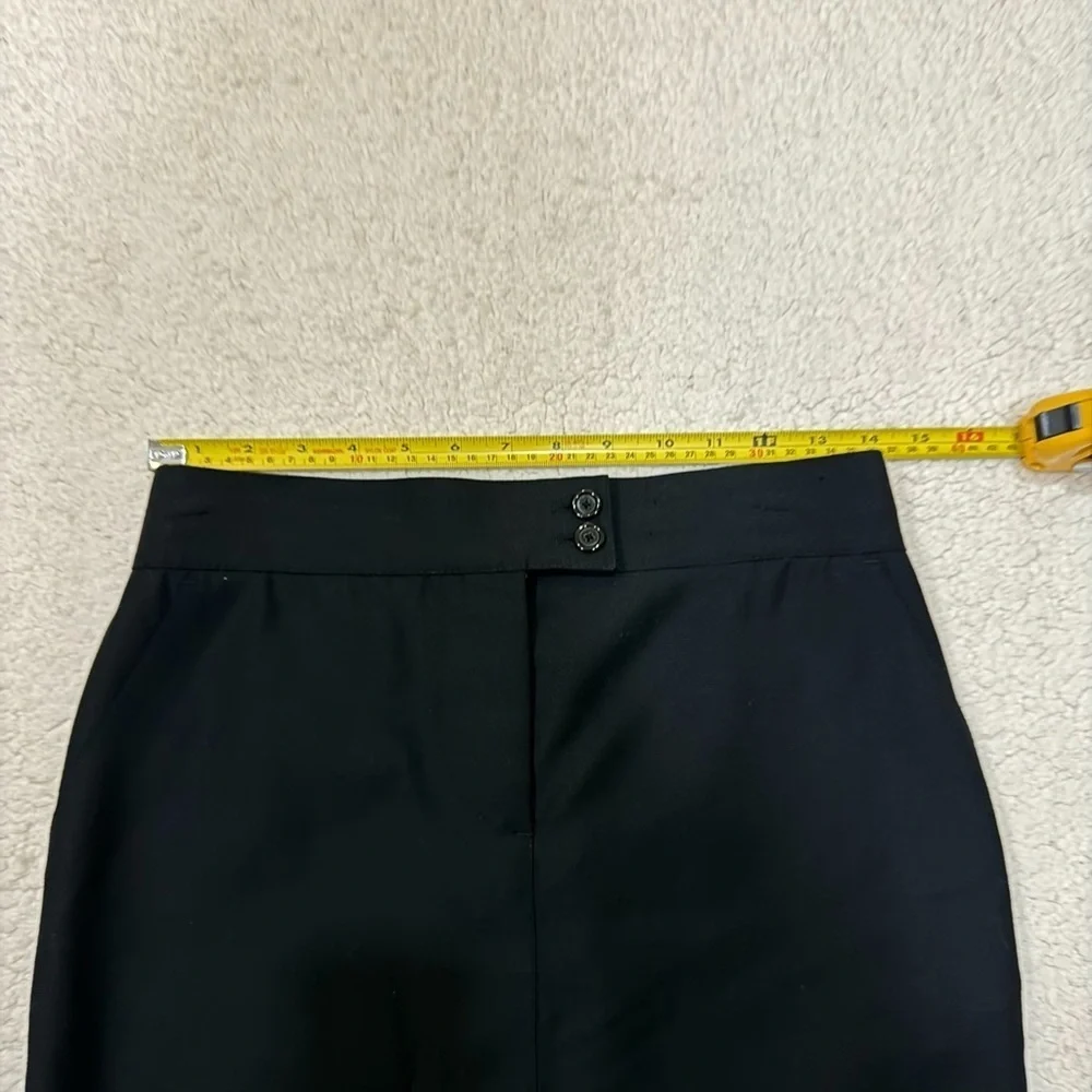 Authentic Vintage Louis Vuitton Black Wool Silk Skirt Size 38